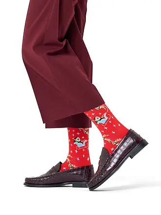 HAPPY SOCKS | Calcetines de hombre SLEIGH 41-46 red | 